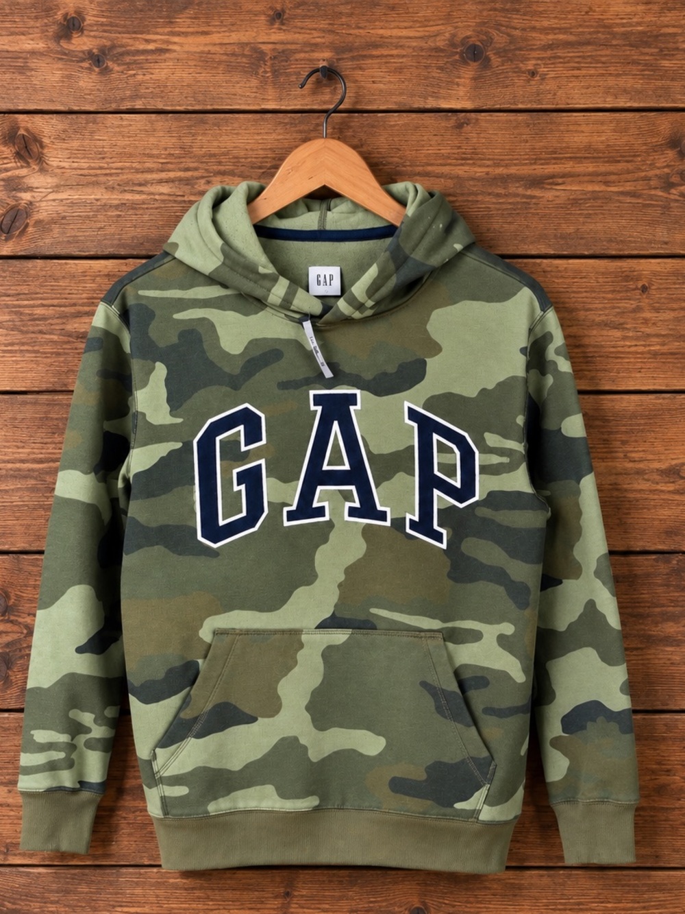 GAP Kids Camo Hoodie Green Camouflage Logo Sweatshirt XXL NWT
